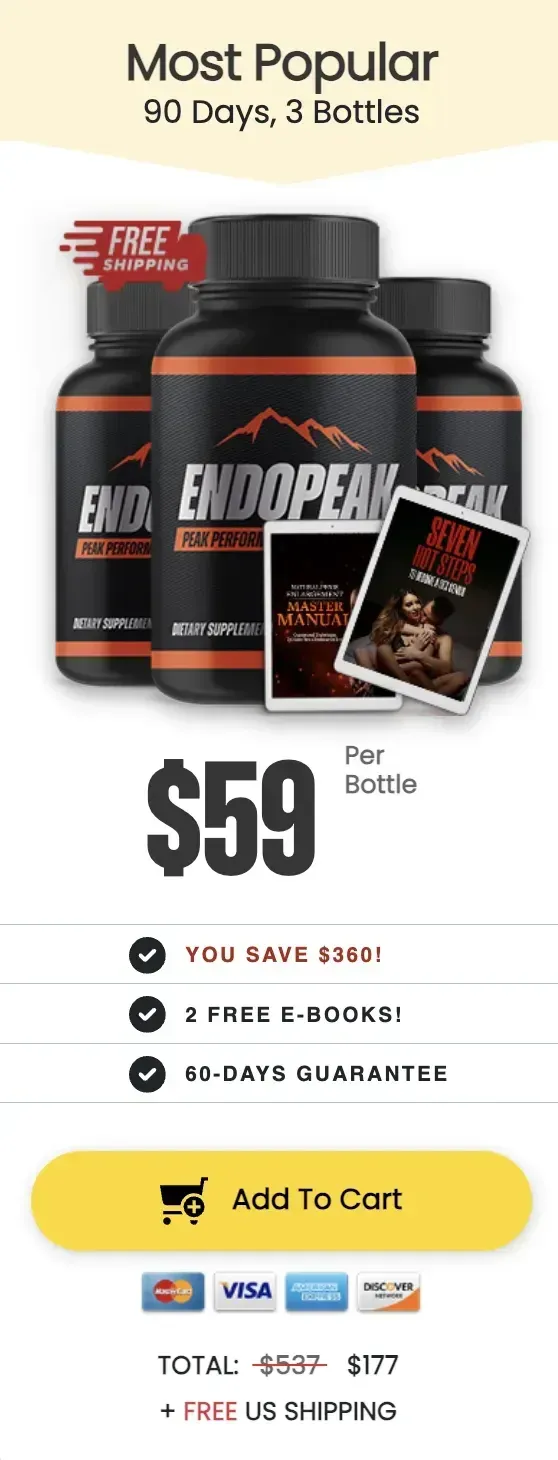 Endopeak three bottles order